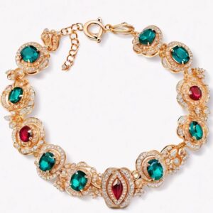 Gemstone & Diamond Halo Bracelet