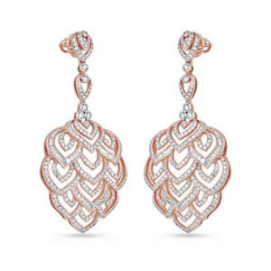 Rose Gold Radiance Dangle Earrings