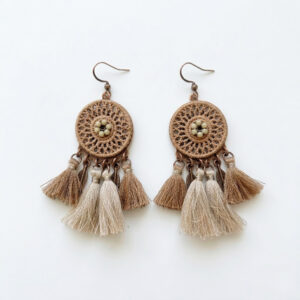 YWJEWELS Skull & Chain Tassel Earrings