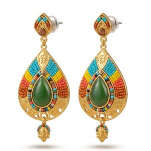 YWJEWELS Tribal Rhythm Beaded Earrings