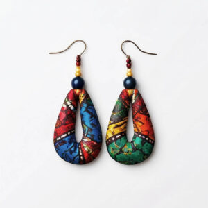 YWJEWELS Mosaic Rhythm Teardrop Earrings