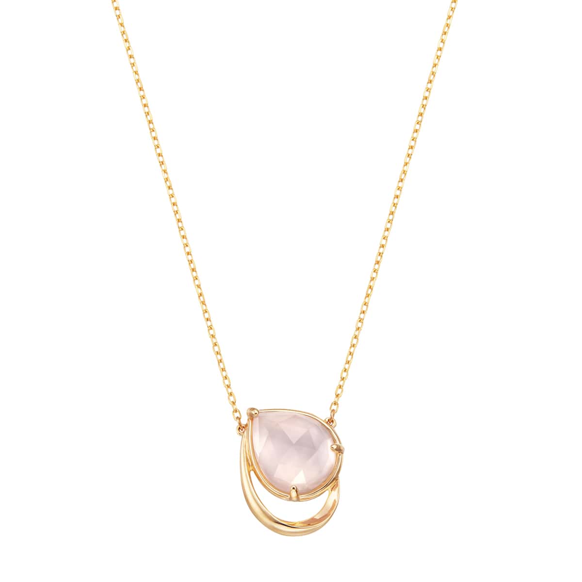 Rose Gold Pear-Cut Gemstone Necklace